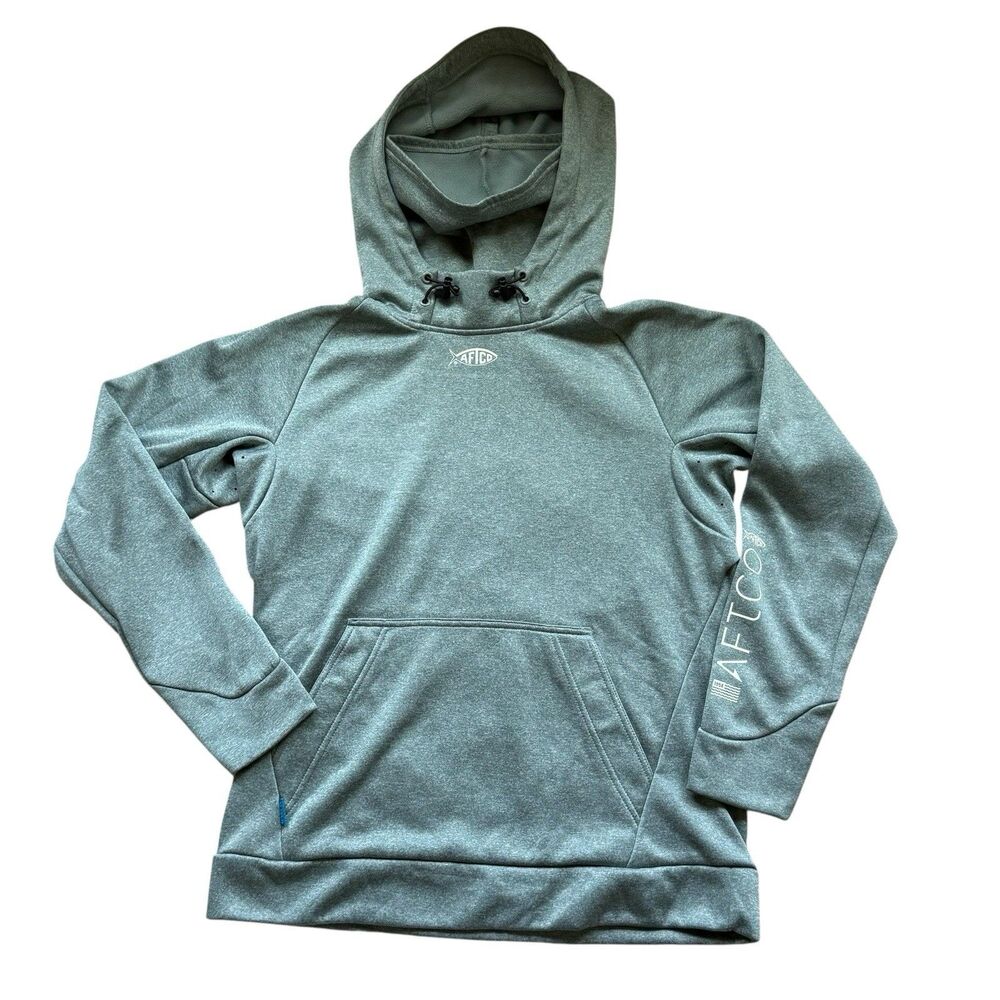 AFTCO Reaper Hoodie Women's M Technical Face Mask Shock Cords Vented Thumbhole